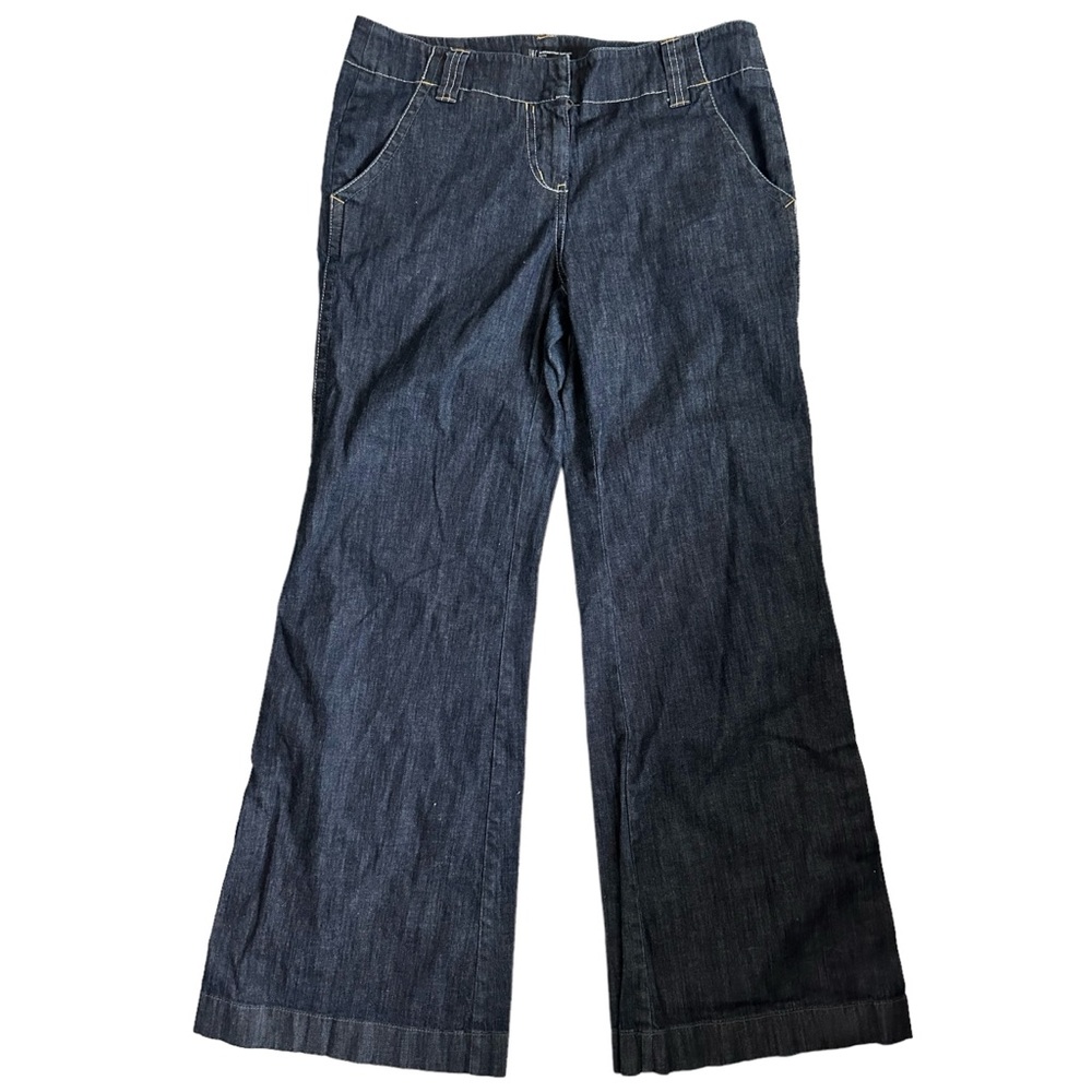 INC Denim Flare Jeans Dark Blue Women’s Size 8 Petite Excellent